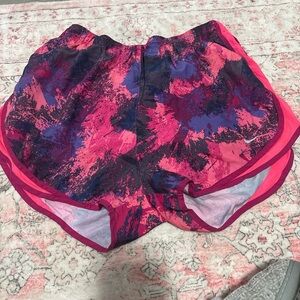Nike Women's Pink and Purple Athletic Shorts